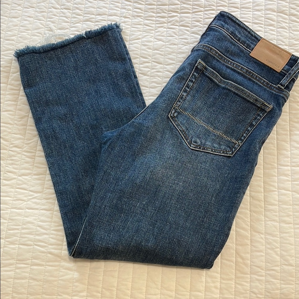 Stonefield Women's Blue Royce High Rise Cropped Denim Jeans Size 29 x 27.